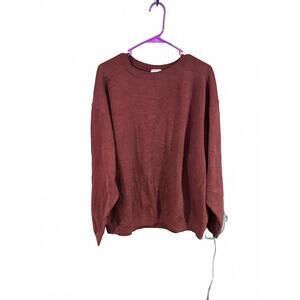 Vintage Wilson Men's Burgundy Crewneck Sweatshirt XXL